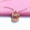 Catene Ladies 'Jewelry 585 Purple Gold Design tridimensionale Heart Cittant Necklace 14K Rose Classic Romantic