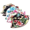 Breda randen hattar vintage blommor tryck hink hatt kvinnor fiskare hat sommar beh sol hattar reversibla fiske mössor för kvinnor p230311