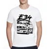 Erkek Tişörleri Serin Otomotiv W201 190E CAR TURBO E36 M3 Kentsel Stil Tişört Erkekler Tshirts Homme Klasik Vintage Tshirt Erkekler Camisetas 230325