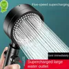 Nieuwe Douchekop Waterbesparend Zwart 5 Modus Verstelbare Hogedrukdouche One-key Stop Water Massage Eco Douche Badkamer Accessoires