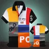 Nowy hurtowa koszulka Polos Męska Summer Bawełna Kolor krótkiego rękawu kontrast Europejska i amerykańska sporty sporty moda zagraniczna