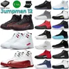 Cherry 12 Jumpman 12s Hommes Chaussures de basket-ball Stealth Playoffs Royauté Black Taxi Utility Indigo Burnt Sunrise Gris foncé Baskets pour hommes Baskets de sport en plein air