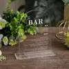 Decorazioni per feste Carte da tavolo per matrimoni in acrilico trasparente con supporto per ristorante A0KE