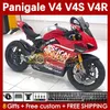 Обтекание плесени для плесени для истребителя Ducati Street Panigale V4S V4R V 4 V4 S R 2018 2019 2020 Bodywork 41NO.93 V4-S V4-R V-4S 18 19 20 V-4R 18-22 Тело мотоцикл Красный черный рам