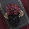 Broches 1 Pc Halloween Gothique Classique Lolita Ruban Rose Fleur Baroque Broche Vêtements Accessoire