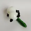 2023Nuovo arrivo seduto creativo Panda Glass Hand Pipes Tabacco Bruciatore Smoking Rig Bong 11cm Altezza