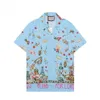 Chemises décontractées pour hommes Designer de luxe Chemise de bowling rose fleur imprimée pour hommes Hawaii Floral Men Short Sleeve