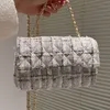 10A CC Bolso Diseñador Mujer Tweed Acolchado Mini Bandolera Francia París Marca de lujo Houndstooth Lana Flap Bolsos de hombro Lady Cross Body Cadena Correa Mensajero Mano