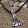 Pendant Necklaces Youe Shone Men Amulet Pantgram Rune Norse Viking Axe Jewelry Mammen Style Charm