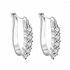 Hoop Earrings 2023 High Quality Fashion 925 Sterling SilverEarrings Zircon Crystal Woman Glamour Wedding Engagement Jewelry Gift