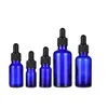 Cobalt Blue Glass Eye Dropper Bottles with Pipette 5ml-100ml for Essential Oils Empty Cosmetic Containers