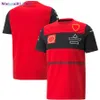 Herrst-shirts F1 Racing Team Red T-shirt Formel 1 Racing Suit Short Seves Jersey Motorsport Outdoor Motorcyc snabbtorkande Sportsridning Polo Shirt 0325H23