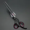 Hair Scissors Professional Hairdressing scissors 55" 6" 7" laser wire Cutting Thinning set Barber Shearskitscombrazor 230325