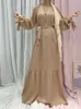 エスニック服eidサテンアバヤロングドレス女性女性