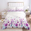 寝具セット寝具セット布団カバー枕カバーcomforterquiltblanketカバーラグジュアリー3D HD Quality Printed Reactive Queenシングルリーフ230324