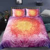 Zestawy pościeli Bohemian 23pcs Boho Mandala Setding Zestaw Twin Queen King Size Comber Cołdra kołdry i poduszka miękkie łóżka 230324