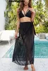 Women's Swimwear 2023 Halter Neck Cut Out 3 Pieces With Mesh Maxi Skirt High Waist Bikini Set Cover Up Swimsuit For Female 230325