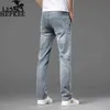 Jeans pour hommes Designer Light Luxury Premium Smoky Grey Slim Fit Droit Casual Pantalon Long Mince CNYY