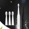 Ultrasonic Sonic Electric Toothbrush USB laddning laddningsbar tandborste vattentät tand renare vuxna tänder blekare med 4 st ersättare huvud dhl snabbt