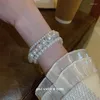 Strand Crystal Pearl Multi-Layer Winding Bracelet Retro Niche Design Sense Fashion Personality Temperament Hand Jewelry Woman