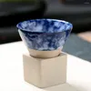 Xícaras picadas de café cerâmica xícara de chá de cerâmica áspera criativa retro japonês leite puxar flor porcelana doméstica caneca de presente