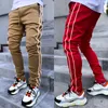 Herrbyxor Godlikeu Cargo Pants Spring Autumn Mens Stretch Multi-Pocket Reflective Straight Sports Fitness Casual Trousers Joggers 230325