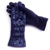 Fem fingrar handskar mode fasta ner bomullens kvinnors pekskärmhandskar vinter utomhus ridning full finger plysch inuti förtjockas