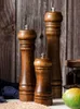 MILLS 5 "8" 10 "Salt och pepparkvarn massivt trä Spice Pepper Mill med starkt justerbart keramiskt kvarn Kök matlagningsverktyg 230324