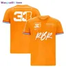 Heren T-shirts F1 team race-T-shirt polyester sneldrogend korte broek dezelfde stal kan worden aangepast 0325H23