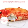 Electric/RC Animals Kids Fish Simulation Toy for Cat Playing Training Tool och husdjur Mint Fish Chew Toys Baby Animal Model Cognitive Interactive Gift 230325