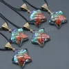 Star Shape Natural Stone Orgonite Necklace for Women Energy 7 Chakras Chips Crystal Orgone Pendant Necklace Healing Smycken