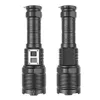 Puissante MINI lampe de poche LED torche noire avec XHP70 lampe perle torches tactiques Super Portable lampe rechargeable pour les expéditions, la chasse, etc.