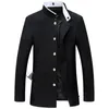 Men's Suits & Blazers Men Black Slim Tunic Jacket Single Breasted Blazer Japanese School Uniform College Coat