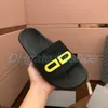 płaska podeszwa luksusowe slajdy slajdy designerskie sandały gumowe buty baseny z 3d beżowy czarny litera Double B Slipper