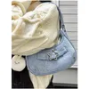 Avondtassen vintage denim y2k tas dames handtas schattige ster porties mode schouder schouder casual oksel vrouwelijke tote