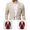 Giacche da uomo Business Great Tinta unita Cappotto formale Tasche per giacca da uomo di lusso per EmceeMen's