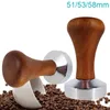 Tampers kawa Sababilowanie 51 mm53mm58mm płaskie Tampers Podstawa barista naciśnięcie espresso z silikonową matą dawkowania pierścień proszkowy kubek 230324