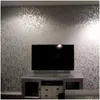 Tapeten Grau 3D viktorianischer Damast geprägte Tapetenrolle Home Decor Wohnzimmer Schlafzimmer Wand Erings Sier Floral Luxus Papier Tropfen Dhb0P