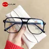 Sunglasses Frames Double Beam Anti Blue Light Glasses Frame Women Men Retro Big Myopia Eyeglasses Female Oversized Fat Mirror Fashion