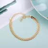 Fußkettchen 2023 Design Zwei Schichten Fußkettchen Für Frauen Mädchen Fishbone Flugzeug Form Gold Farbe Flache Kette Schmuck Zubehör