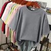 Women's Plus Size TShirt EBAIHUI 100 Cotton L6XL shirt Short Sleeve Women op Summer Solid O Neck Oversized s 230324