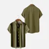 Men's Casual Shirts Mens Printed Hawaiian Short Sleeve Button Down Beach Shirt For Man Under Extra Small Men Long T