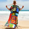 Dames badkleding mode zwempak cover-up Kaftan Bohemian Boho Maxi Dress Cotton Summer Vestidos Mujer Verano Kimono 220325