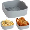 Baking Moulds Reusable Airfryer Silicone Basket Oven Baking Tray Fried Pizza Chicken Basket Baking Mat Mold Easy To Clean Air Fryer Liner 230324