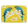 Tapis Perroquet Aquarelle Peinture Fleur Pétales Cuisine Paillasson Chambre Bain Tapis De Sol Maison Tenir Paillasson Tapis Tapis Décor À La Maison