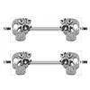 Nose Rings Studs Gual 1 Pair Stainless Steel Skull Breast Chest Ornament Stud Spider Body Piercing In Stock 230325