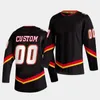 Tops Custom At Customize 2021 Reverse Retro Hockey Jerseys Blake Coleman Elias Lindholm Jacob Markstrom Milan Lucic Tyler Toffoli Tanev Ba