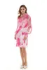 女性用ブラウス高品質2023春夏女性ファッションデザイナーランタンスリーブグラディエントプリントシンシャツ膝の長さの鉛筆スカート