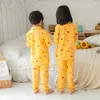 Pękama 2-12Y Kids Pajamas Baby Girl Zestaw Koreańska różowa księżniczka koszuli nocne długie rękawowe spodnie Pajama Stroje Sprężynowe ubranie 230325