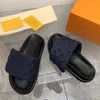 2023 Femmes Luxurys Designers Slippers Men Black Grey Gris Scuff Flat Marques Sandales Pool Pool Mules Sunset Boucche avant rembourrée Fashion Fashion High Quality Style Slides Fuchsia